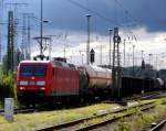 Am 16.08.2014 kam die 145 020-4 von der DB aus Richtung Hannover nach Stendal und fuhr weiter in Richtung Magdeburg .