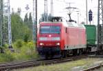 Am 16.08.2014 kam die 145 009-7 von der DB aus Richtung Hannover nach Stendal und fuhr weiter in Richtung Magdeburg .