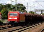 Am 22.08.2014 kam die 145044-4 von der DB aus Richtung Braunschweig nach Niederndodeleben und fuhr weiter in Richtung Magdeburg .