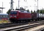 Am 07.06.2015 kam die 145 016-2 von der DB aus Richtung  Salzwedel nach Stendal und fuhr weiter in Richtung Magdeburg .