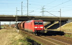 Am 01.04.2016 kam die 145 005-5 von DB Schenker  aus Richtung Stendal und fuhr nach Magdeburg .
