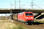 Am 01.04.2016 kam die 145 015-4 von DB Schenker aus Richtung Stendal und fuhr nach Magdeburg .