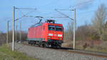 Am 19.02.2021 kam die 145 057-6 von DB Cargo Deutschland AG, aus Richtung Wittenberge und fuhr weiter in Richtung Stendal .  (Schön Gruß an den TF )
