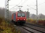 Am 19.11.2014 kam die 145 088-1 von der SRI Rail Invest GmbH (ex-SBB-Cargo) Vermiete an der  METRANS Rail s.r.o., aus Richtung Wittenberge nach Borstel bei Stendal und fuhr weiter nach Stendal .