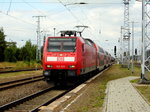 Am 26.06.2016 kam die 146 022   aus Richtung Salzwedel nach Stendal und fuhr weiter in Richtung Magdeburg .