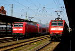 Am 11.05.2017 standen  die 146 014 und die 146 030 von der  DB Regio,   in Stendal.
