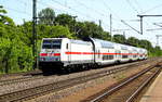 Am 02.06.2017 kam die 146 556-6 von der  DB Fernverkehr AG, aus Richtung Magdeburg nach Niederndodeleben und fuhr weiter in Richtung Braunschweig .