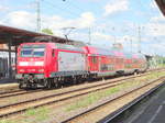 Am 06.08.2017 kam die 146 008 mit ihrem RE aus Richtung Magdeburg nach Stendal und fuhr weiter Richtung Uelzen.