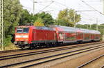 Am 08.08.2017 kam die 146 023-7  von der DB Regio AG,  aus Richtung Braunschweig nach Niederndodeleben und fuhr weiter in Richtung Magdeburg .