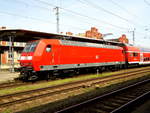 Am 22.04.2018 stand die 146 018 von DB Regio in Stendal  .
