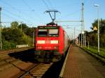 Am 01.10.2015 stand  die 146 008 von der DB in Niederndodeleben und fuhr weiter in Richtung Magdeburg .