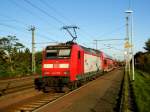 Am 01.10.2015 stand die 146 008 von der DB in Niederndodeleben und fuhr weiter in Richtung Magdeburg .