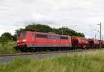 Am 30.06.2014 kam die 151 015-3 von der DB aus der Richtung Stendal und fuhr nach  Wittenberge  .