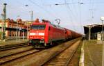 Am 10.04.2015 kam die 152 108-7 von der DB aus Richtung Magdeburg nach Stendal und fuhr weiter in Richtung Wittenberge .