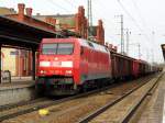 Am 29.04.2015 kam die 152 120-2 von der DB aus Richtung Berlin nach Stendal und fuhr weiter in Richtung Hannover .
