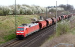 Am 05.04.2016 kam die 152 035-2 von DB Schenker aus Richtung Magdeburg und fuhr nach Stendal .