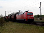 Am 13.04.2016 kam die 152 028-7 von DB Schenker aus der Richtung Magdeburg nach Demker und fuhr weiter in Richtung Stendal .