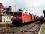 Am 26.06.2016 kam die 152 099-8 von DB Schenker aus Richtung Magdeburg  nach Stendal und fuhr weiter in Richtung Wittenberge .