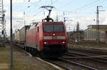 Am 05.03.2017 kam die 152 003-0 aus Richtung Wittenberge nach Stendal und fuhr weiter in Richtung Magdeburg .