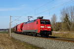 Am 01.03.2018 kam die 152 090-7 von  DB Cargo Deutschland AG, aus Richtung Wittenberge und fuhr weiter nach Stendal .
