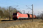 Am 05.03.2018 kam  die 152 019-6 von DB Cargo Deutschland AG, aus Richtung Stendal und fuhr weiter in Richtung Wittenberge .