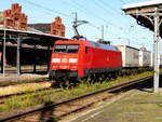 Am 05.08.2018 kam die 152 008-9 von DB Cargo Deutschland AG,    aus Richtung Magdeburg nach Stendal und fuhr weiter in Richtung Wittenberge .