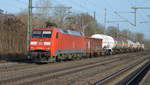 Am 25.02.2021 kam die 152 042-8 von DB Cargo Deutschland AG, aus Richtung Magdeburg nach Niederndodeleben und fuhr weiter in Richtung Braunschweig .