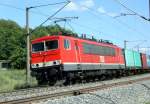 Am 31.05.2014 kam die MEG 701 (155 124)  von der MEG aus   Richtung Stendal und fuhr  nach Wittenberge.