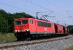 Am 10.06.2014 kam die 155 265-2 von der Railion aus Richtung Stendal und fuhr nach Wittenberge.