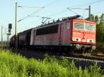 Am 1.07.2014 kam die 155 019-3 von der DB aus der Richtung Wittenberge und fuhr nach Stendal .