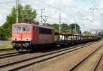 Am 2.07.2014 kam die 155 066-4 von der Railion aus Richtung Braunschweig nach Niederndodeleben und fuhr weiter in Richtung Magdeburg .