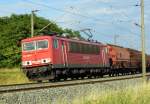Am 3.07.2014 kam die 155 236-3 von der Railion aus der Richtung Stendal und fuhr nach Wittenberge.