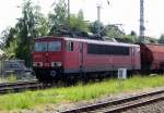 Am 4.07.2014 kam 155 113-4 von der DB aus Richtung Wittenberge nach Stendal und fuhr weiter in Richtung Magdeburg.
