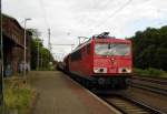 Am 2.07.2014 kam die 155 253-8 von der DB aus Richtung Magdeburg nach Niederndodeleben und fuhr weiter in Richtung Braunschweig .