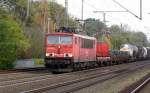 Am 31.10.2014 kam die 155 109-2 von der Railion aus Richtung Magdeburg nach Niederndodeleben und fuhr weiter in Richtung Braunschweig .