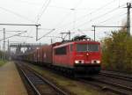 Am 20.11.2014 kam die 155 056-5 von der DB aus Richtung Braunschweig nach Niederndodeleben und fuhr weiter in Richtung Magdeburg .