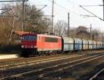 Am 27.11.2014 kam die 155 019-3 der DB aus Richtung Magdeburg nach Niederndodeleben und fuhr weiter in Richtung Braunschweig .