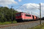 Am 24.09.2015 kam die 155 222-3 von der DB aus Richtung Stendal und fuhr weiter in Richtung Wittenberge .