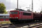 Am 25.09.2015 kam die 155 222-3 von der DB aus Richtung Wittenberge nach Stendal und fuhr weiter in Richtung Magdeburg .