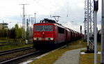 Am 27.04.2016 kam die 155 108-4 von DB Schenker aus Richtung  Wittenberge nach Stendal und fuhr weiter in Richtung Magdeburg .