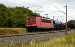 Am 23.08.2016 kam die 155 107-6 von DB Schenker aus Richtung Stendal und fuhr nach Wittenberge .