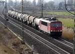 Am 14.03.2017 kam die 155 147-2   aus Richtung Braunschweig nach Stendal .