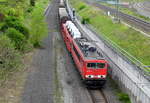 Am 10.05.2017 kam die 155 107-6 von der  DB Cargo AG, ( Railpool)  aus Richtung Braunschweig nach Stendal .