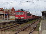 Am 23.09.2017 kam die 155 056 mit dem Güterzug aus Richtung Magdeburg nach Stendal und fuhr weiter Richtung Wittenberge.