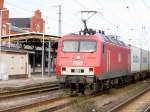 Am 17.10.2014 kam die MEG 801 (156 001-0) aus Richtung Magdeburg nach Stendal und fuhr weiter in Richtung Wittenberge .