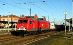 Am 06.02.2016 kam die 156 002-8 von der MEG aus Richtung Magdeburg nach Stendal und fuhr weiter nach Wittenberge.