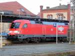 Am 14.12.2014 kam 182 008)von der DB aus Richtung Berlin nach Stendal und fuhr weiter in Richtung Salzwedel nach Hamburg.