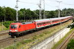 Am 09.07.2017 kam die 182 021-6 aus Richtung Stendal und fuhr nach Hamburg .