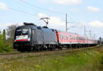 Am 07.05.2017 kam die 182 599-1 aus Richtung Stendal und fuhr weiter in Richtung Salzwedel .