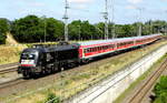 Am 18.06.2017 kam die  182 599-1   aus Richtung Stendal und fuhr nach Hamburg .